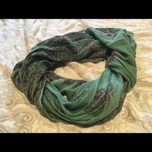 Green Scarf with Om Design